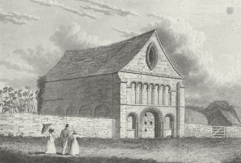 LINCS. St Leonard's Priory Stamford. Saunders 1836 old antique print picture